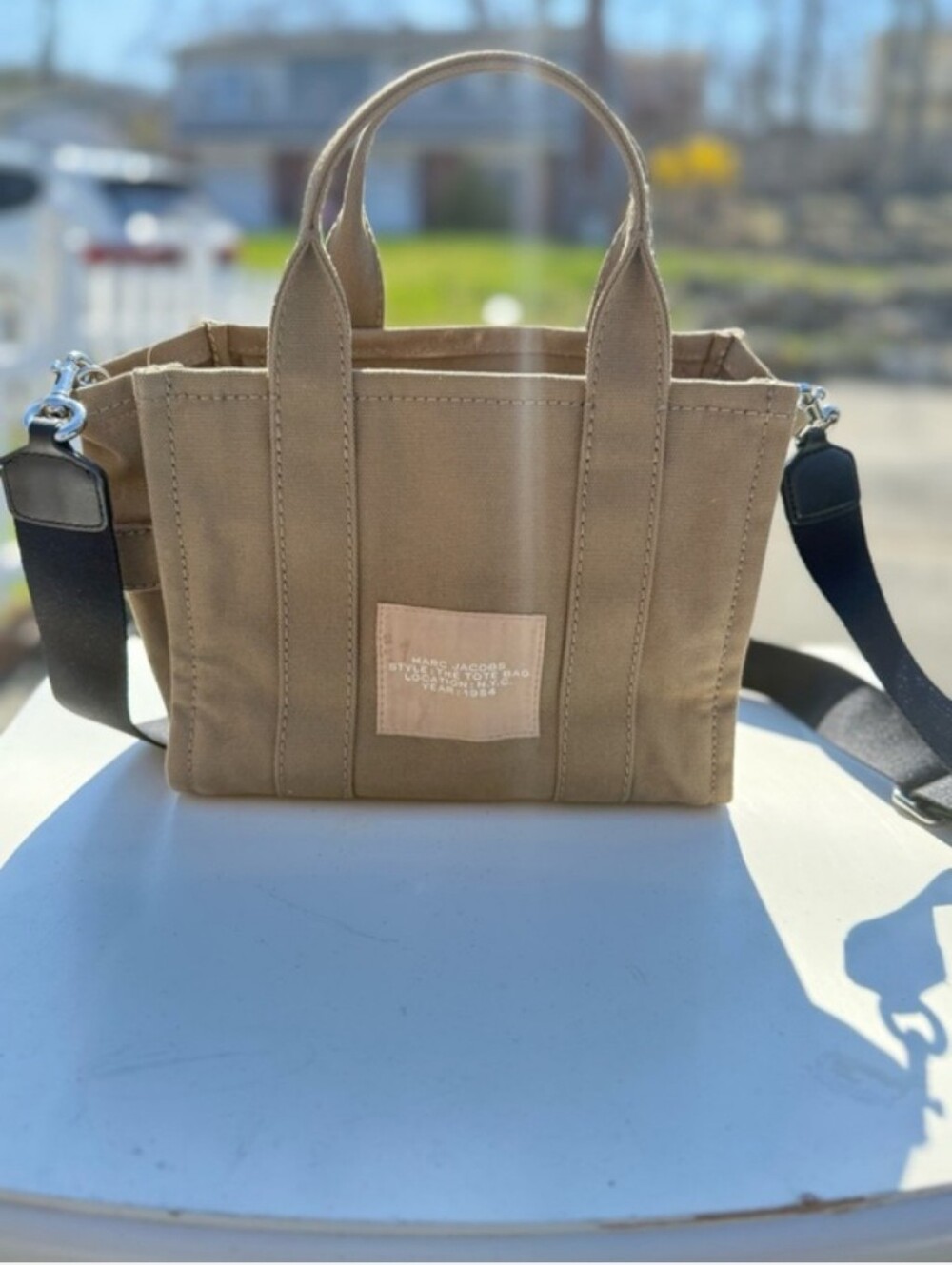 Marc Jacobs-The Small Canvas Tote Bag (Slate-Tan 🤎) - Picture 12 of 12